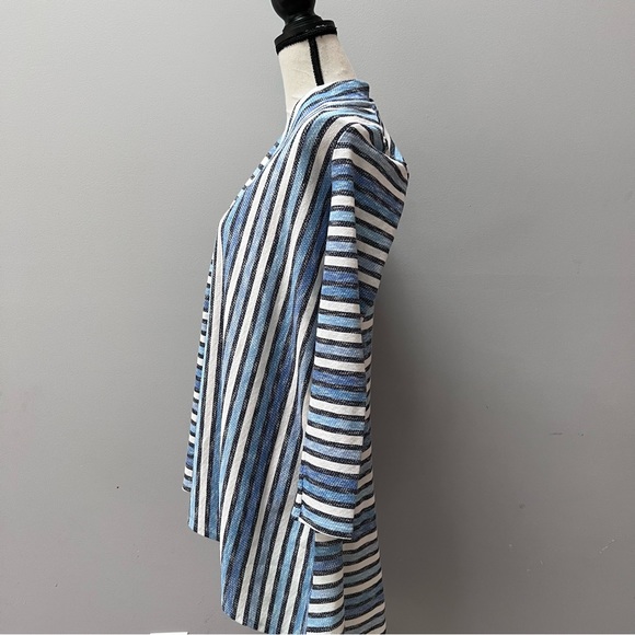 Anthropologie Sunday in Brooklyn Blue white and black striped Cardigan XS - Picture 4 of 10